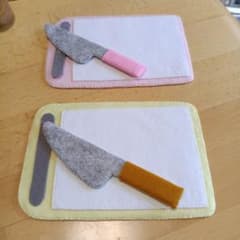 フェルト製 おままごと まな板 包丁 セット　ごっこ遊びのサムネイル