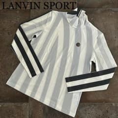 LANVIN SPORT トップス カットソー ストライプ モックネック 長袖