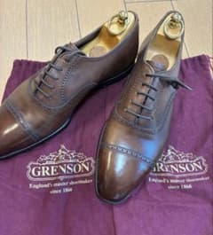 GRENSON ビジネスシューズ ブラウン ストレートチップ 7 1/2Eサイズ