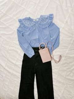 SNIDEL ハイウエストワイドデニムのサムネイル