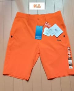 新品　PUMAオレンジ半パン（吸汗即乾素材）のサムネイル
