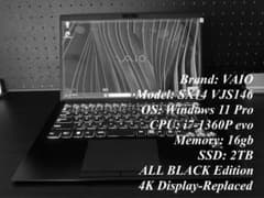 VAIO SX14 VJS146 13世 i7 evo 4K 16GB 2TB - メルカリ