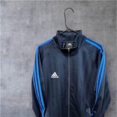 00s adidas 青トラックジャケット 万国旗タグ - メルカリ