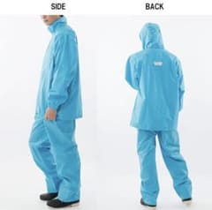 レインスーツ 上下セット ブルー 雨具 合羽 登山 アウトドア　Ｍサイズのサムネイル
