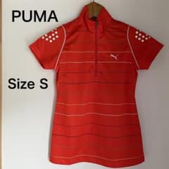 プーマゴルフ レディース 半袖 ジップシャツ PUMA Sサイズ 赤のサムネイル
