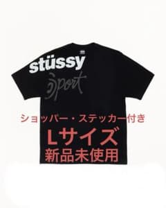 新品未使用 STUSSY SPORT TEE ブラック Mサイズ ステッカー付き 新品・完売品】STUSSY SPORT TEE ブラック Lサイズ Tシャツ - メルカリ