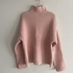 【H&M】リブニット ハイネック ピンクのサムネイル