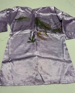 祭り用衣類 富士山 龍 刺繍入り ライトパープル