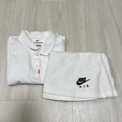 Nike ホワイト ポロシャツ Lサイズ エアロゴ付きのサムネイル