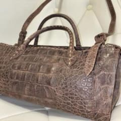 高級 エキゾチックレザー genten クロコ 2WAY ショルダーバッグ ワニ 