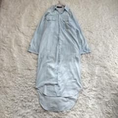 マディソンブルー ハンプトンシャンブレーロングシャツワンピース 水色 rm3 マディソンブルー ハンプトンシャンブレーロングシャツワンピース 水色
