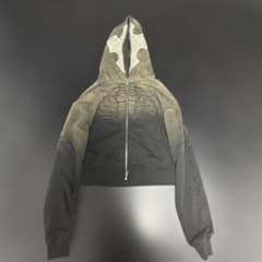 UNIZ Skeleton Knight Hoodie ブラウン ウォッシュ加工のサムネイル