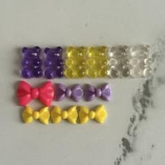 くま リボン デコパーツ ハンドメイド素材のサムネイル
