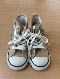 CONVERSE キッズ スニーカー ベージュ サイドジップ 15.0のサムネイル