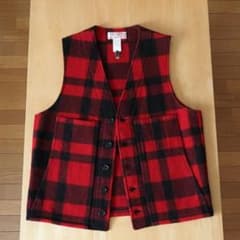 【FILSON】フィルソン マッキーノ ウール ベスト レッド✕ブラック