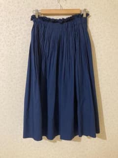【DOUBLE STANDARD CLOTHING】ロング フレアスカート 紺色のサムネイル