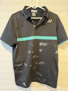 YONEX ポロシャツ ダークグレー/ターコイズ - メルカリ