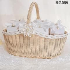 深型 L かごバスケット ウェディング 受付 カゴ プチギフト入れ 結婚式