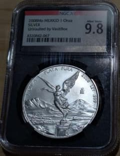 2008年メキシコ リベルタ銀貨 1オンス NGC鑑定 MS9.8 銀貨 純銀 2008年メキシコ リベルタ銀貨 1オンス NGC鑑定 MS9.8 銀貨 純銀 - メルカリ