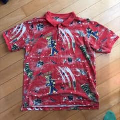 BEAMS GOLF メンズ ポロシャツ ロボット柄 レッドのサムネイル