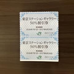 JR東日本株主サービス券　東京ステーションギャラリー　50%割引券　2枚のサムネイル