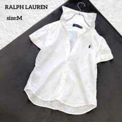 リネン100%✨ラルフローレン 半袖リネンシャツ ボタンダウン 現行