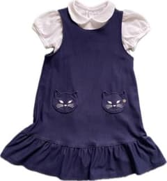 ANNA SUI mini 猫ポケット デニムワンピース セット 110cm - メルカリ