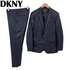 ベスト付　美品　 DKNY ３ピーススーツ L/XL/32 ダークネイビー ベスト付 美品 DKNY 3ピーススーツ L/XL/32 ダークネイビー - メルカリ