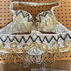 シルバー 高見え！新品未使用◎即発送可能お急ぎの方に！34C ベリーダンス衣装のサムネイル