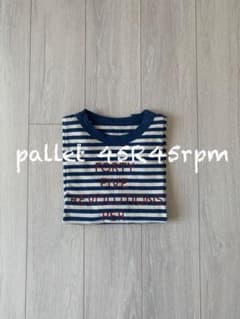 45R45rpm ボーダー天竺プリントの四角 Tシャツ - メルカリ