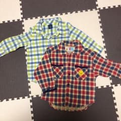 80チェックシャツ　2点セットのサムネイル