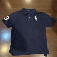 (人気色)POLO RALPH LAURENのネイビー長袖ポロシャツのサムネイル