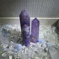 アメジスト タワー 大中小 3本セット 天然石 - メルカリ