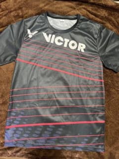 VICTOR バドミントン シャツ 半袖 ブラックのサムネイル
