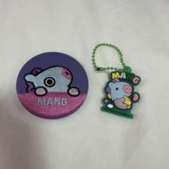 BT21 MANG 자수 캔 배지,키링
