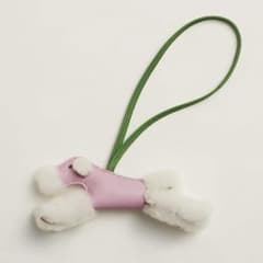 希少カラー 新品未使用 エルメス バディ チャーム 犬 ピンク グリーン