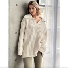 GYDA スキッパーLOOSE KT TOPS アイボリー 襟付き ニットのサムネイル