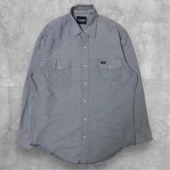 Wrangler ウエスタンシャツ ライトブルー スナップボタン L 古着