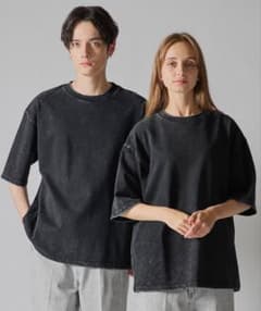 【CLEL】ハイヴィンテージデザイン ベーシック半袖Tシャツ ブラック系のサムネイル