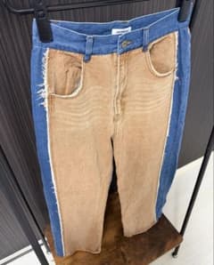 【sedacle】バイカラー デニムパンツ 切り替えデザインのサムネイル