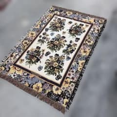 花 パンジー マルチカバー ソファカバー ヴィンテージラグ 171x116