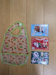 칩과 데일 식사 앞치마 & 귀멸의 칼날 스티커 3장 세트