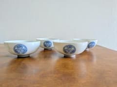 瀬戸焼　古陶園　竹鳳窯　伊藤伊平作 染付　葵紋　汲出茶碗　五客　共箱　C7352 瀬戸焼 伊藤伊平 染付 汲出し茶碗 湯呑 4客 1客ニュー - メルカリ