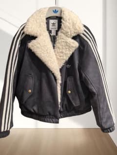 新品S Adidas中国限定 ボア襟付きグレージャケット 巳年限定 JL8438