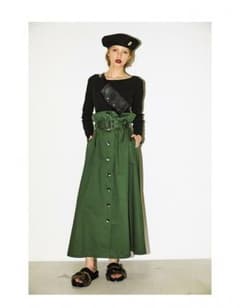 MOUSSY　FRONT BUTTON LONG スカートのサムネイル