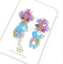 猫☆ネコ レジン ピアス☆イヤリング チャーム - メルカリ