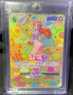 美品 新たなる皇帝 スペシャルカード ワンピースカード ナミ SP 和柄
