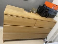 無印良品　収納箪笥　チェスト　タモのサムネイル