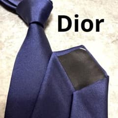 新品タグ付☆ディオール☆ネクタイ☆ネイビー☆紺色☆無地☆ソリッド☆909 ✨極美品✨】Dior ディオール ネクタイ ネイビー ソリッド 無地 希少