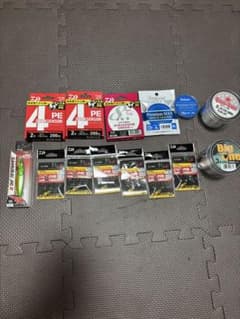 釣具道具セット(ライン、タングステン、ルアー)のサムネイル